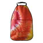 Red Yellow And Orange Tie Dye Print Car Seat Organizers