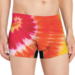 Red Yellow And Orange Tie Dye Print Men's Boxer Briefs