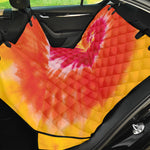 Red Yellow And Orange Tie Dye Print Pet Car Back Seat Cover