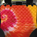 Red Yellow And Orange Tie Dye Print Pet Car Back Seat Cover