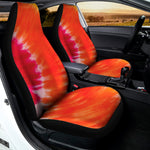Red Yellow And Orange Tie Dye Print Universal Fit Car Seat Covers