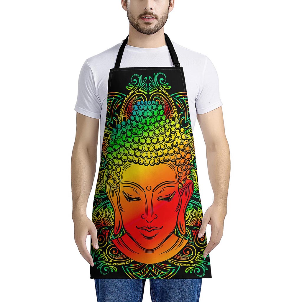 Reggae Buddha Print Apron