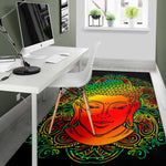 Reggae Buddha Print Area Rug GearFrost