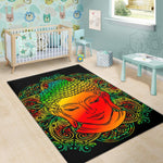 Reggae Buddha Print Area Rug GearFrost