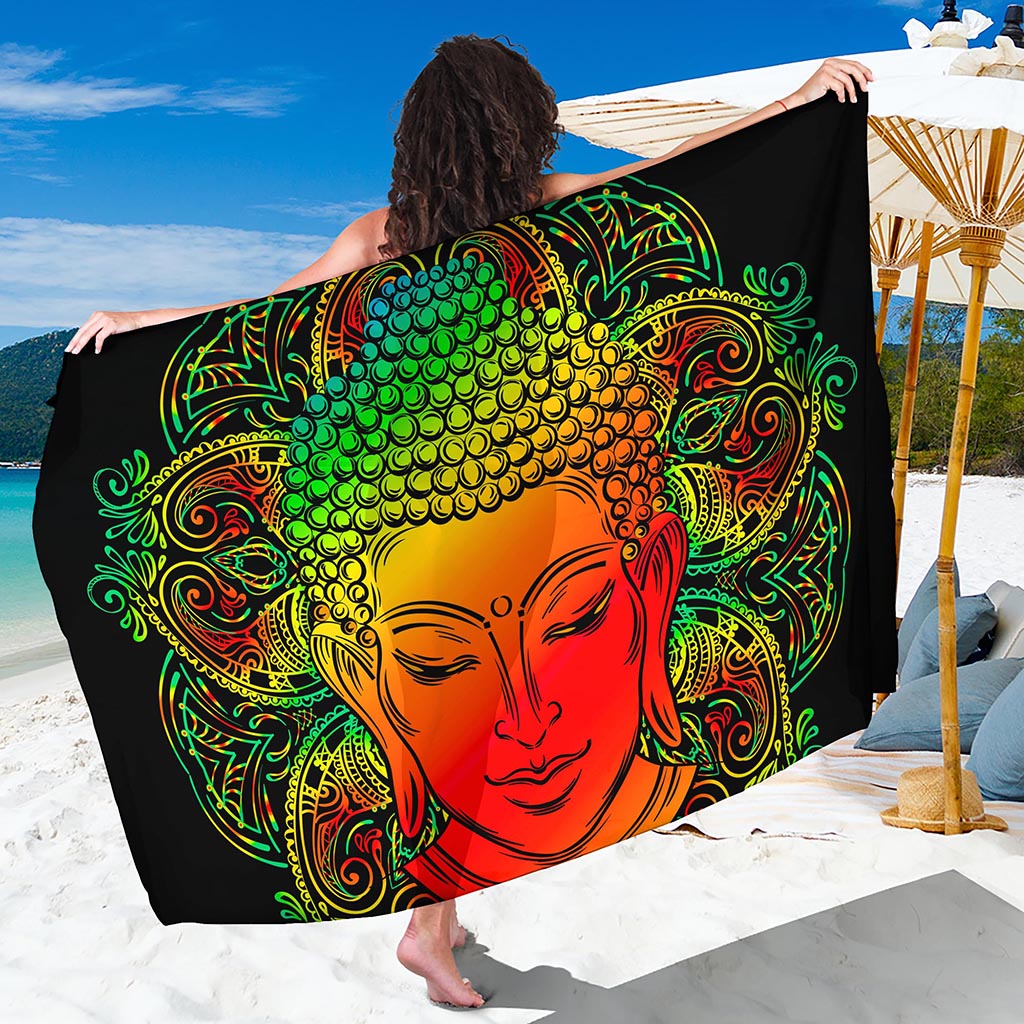 Reggae Buddha Print Beach Sarong Wrap