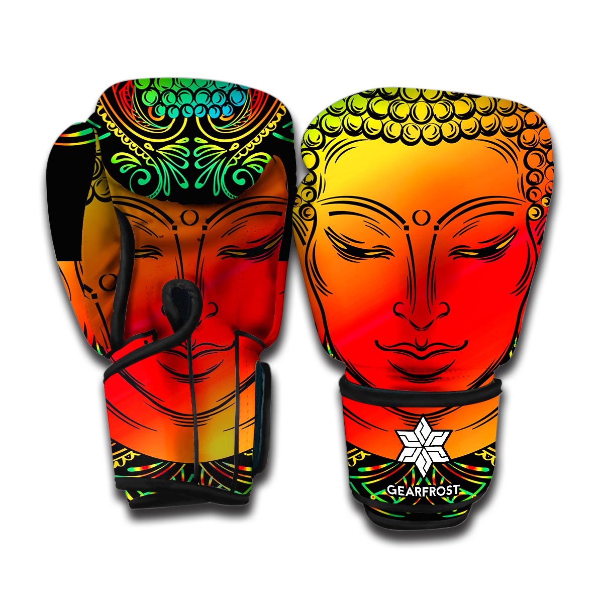 Reggae Buddha Print Boxing Gloves