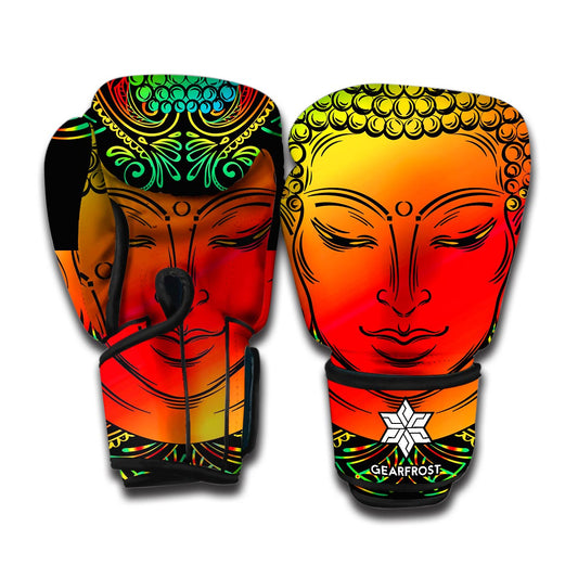 Reggae Buddha Print Boxing Gloves