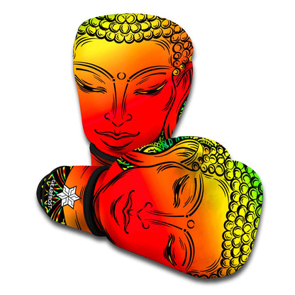 Reggae Buddha Print Boxing Gloves