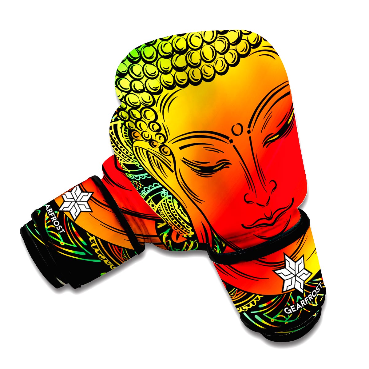Reggae Buddha Print Boxing Gloves
