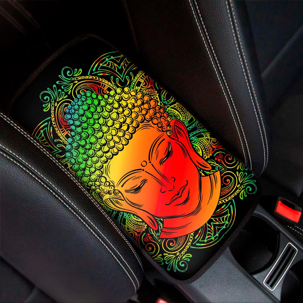 Reggae Buddha Print Car Center Console Cover