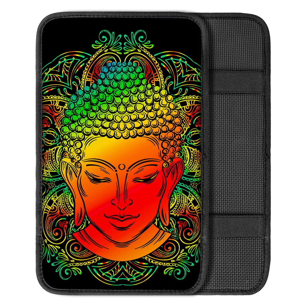 Reggae Buddha Print Car Center Console Cover