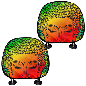 Reggae Buddha Print Car Headrest Covers