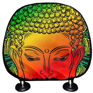 Reggae Buddha Print Car Headrest Covers