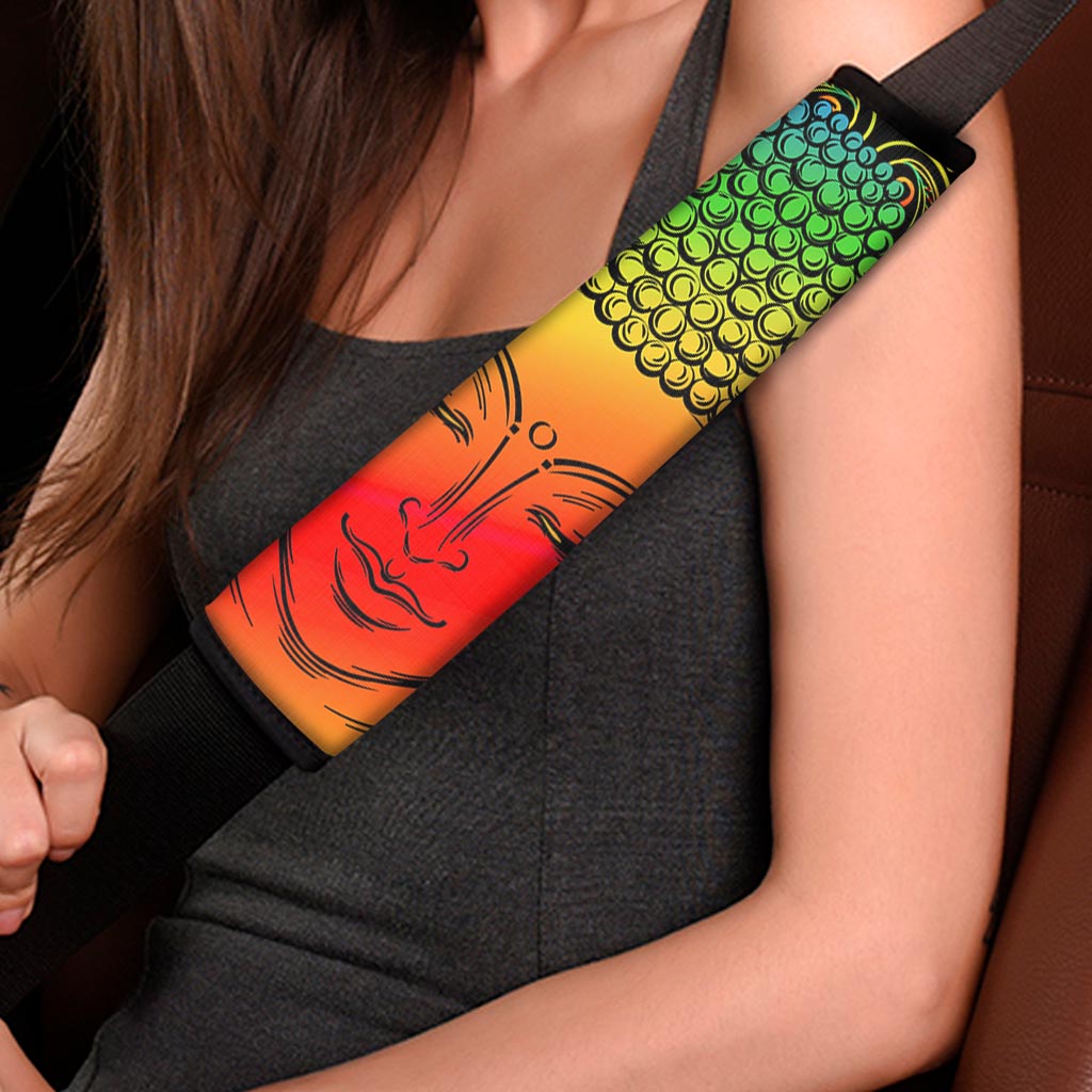 Reggae Buddha Print Car Seat Belt Covers