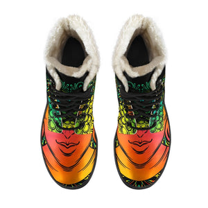 Reggae Buddha Print Comfy Boots GearFrost