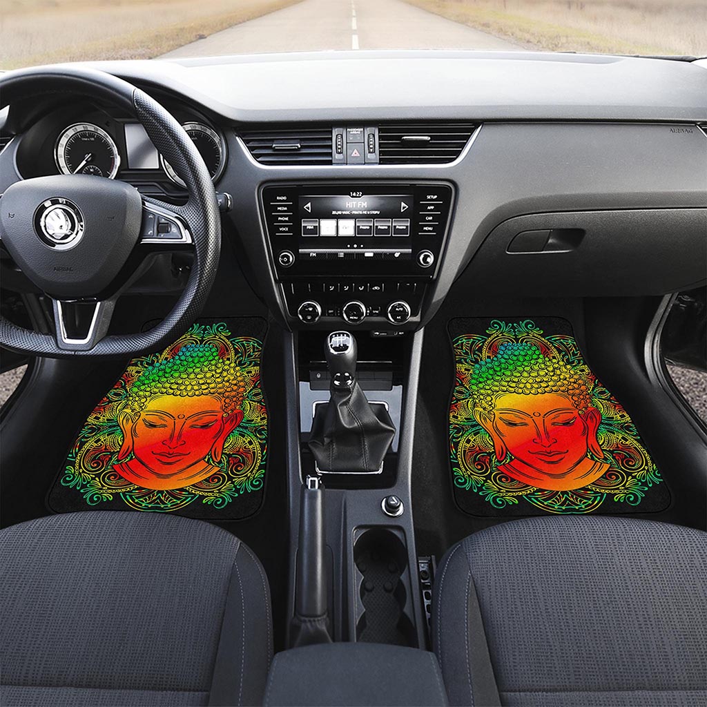 Reggae Buddha Print Front and Back Car Floor Mats