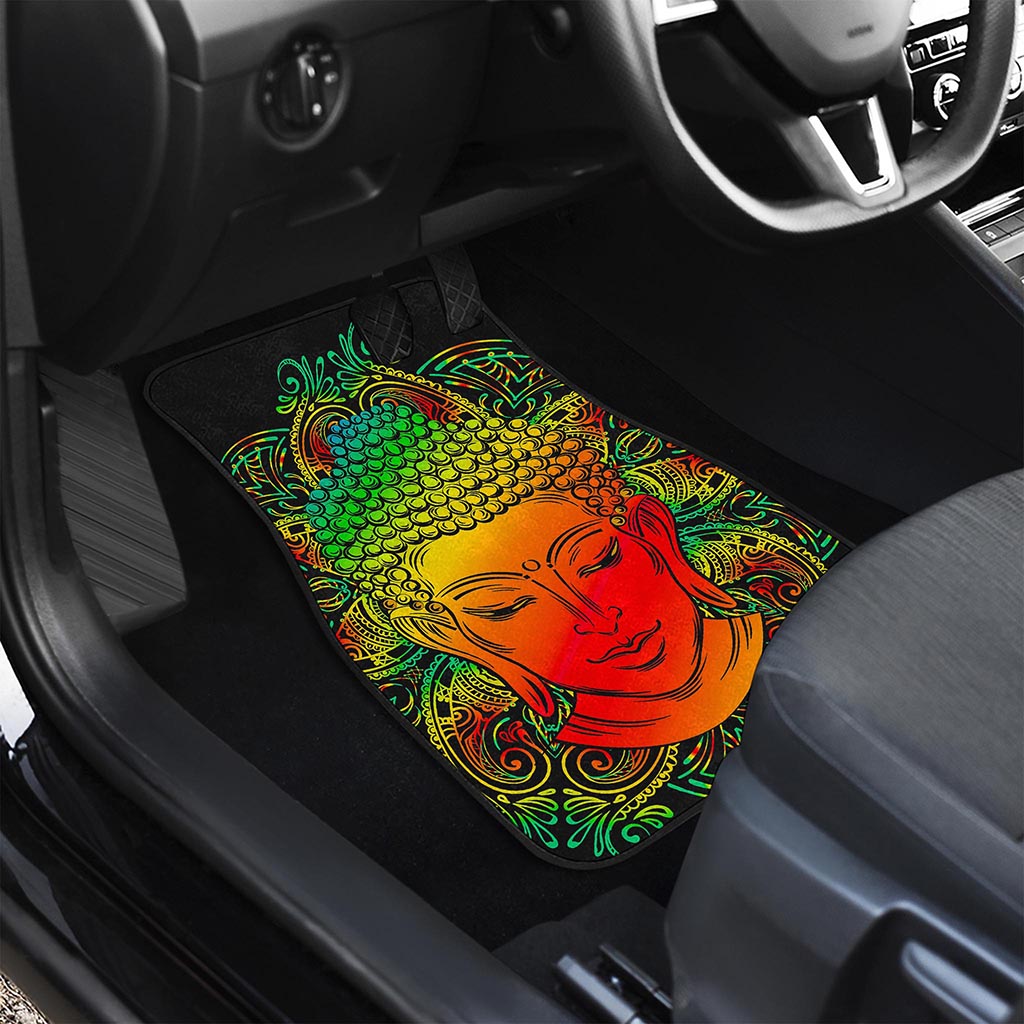 Reggae Buddha Print Front and Back Car Floor Mats