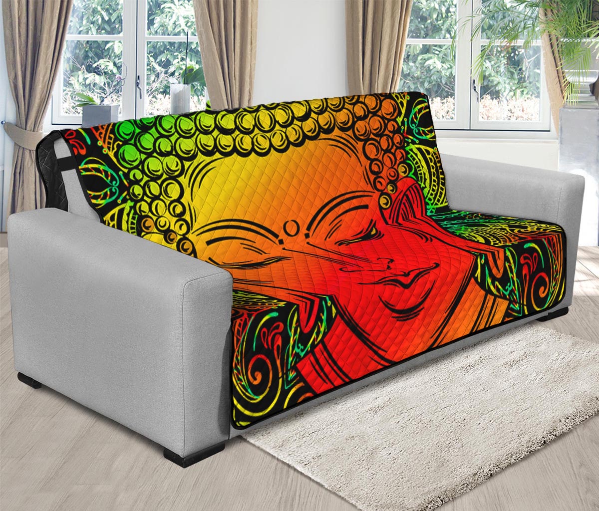 Reggae Buddha Print Futon Protector