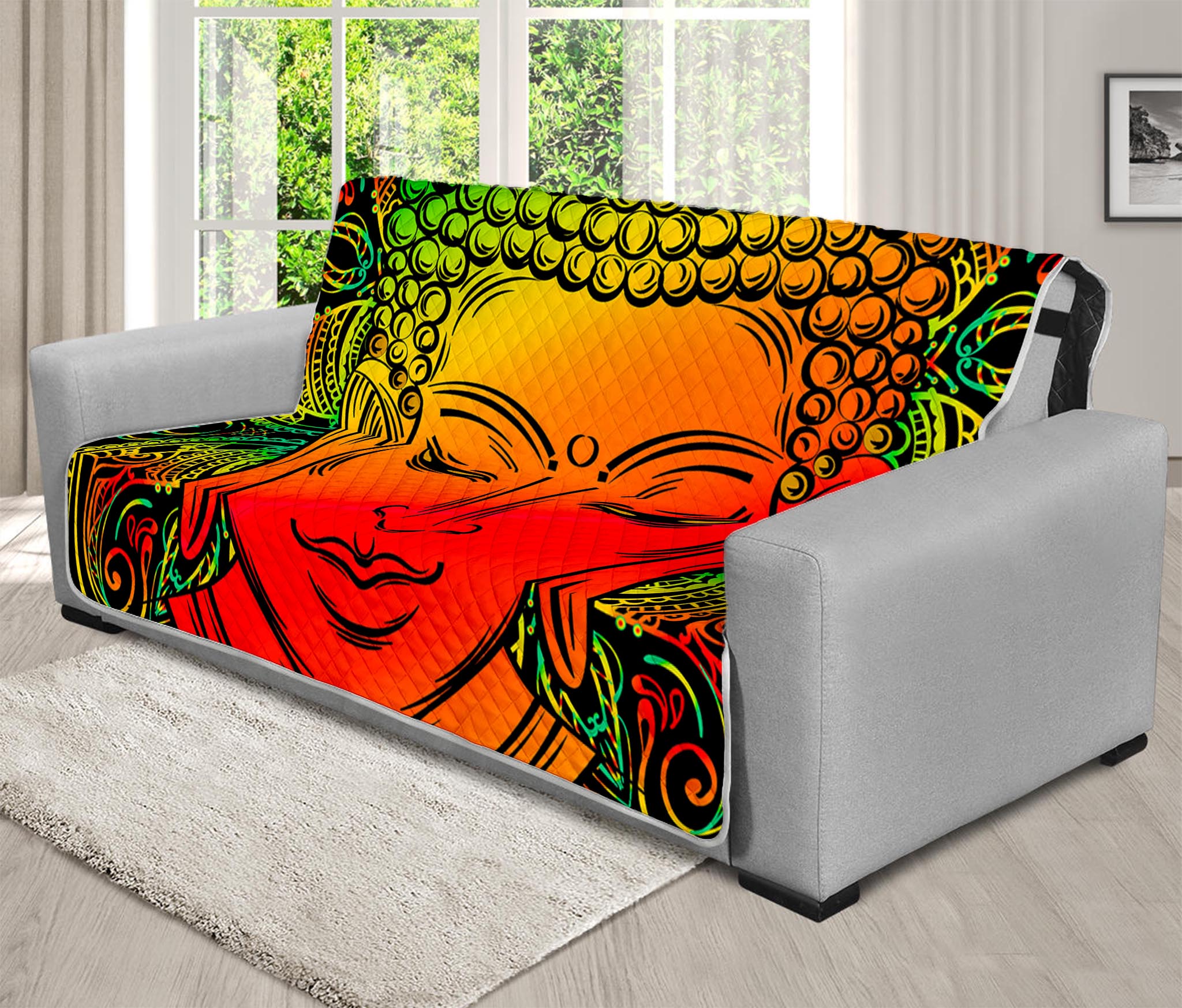 Reggae Buddha Print Futon Protector