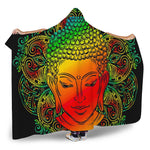 Reggae Buddha Print Hooded Blanket