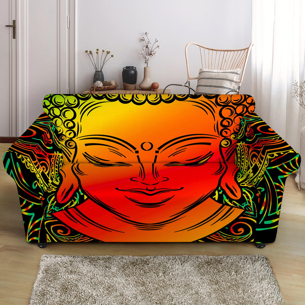 Reggae Buddha Print Loveseat Slipcover