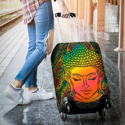 Reggae Buddha Print Luggage Cover GearFrost