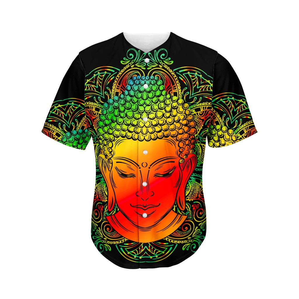 Reggae Buddha Print Men's Baseball Jersey