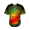 Reggae Buddha Print Men's Baseball Jersey