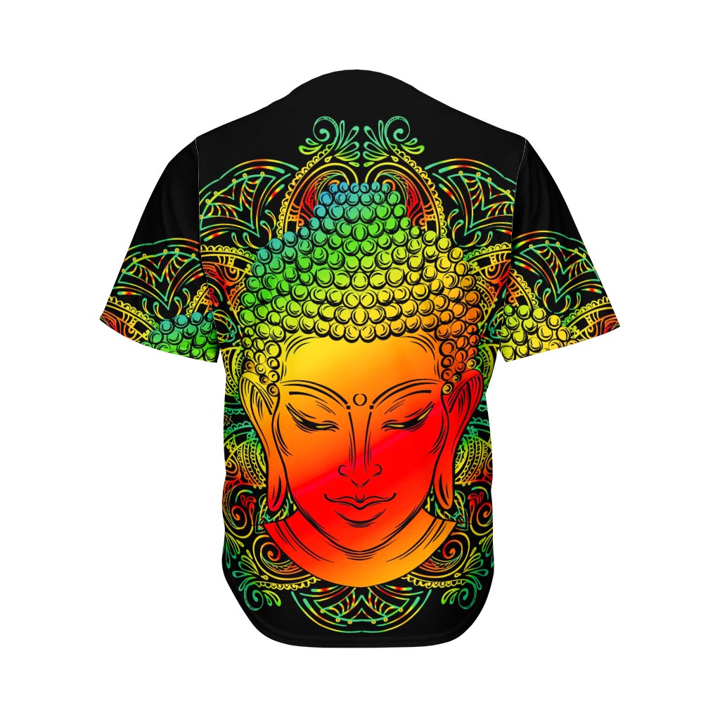 Reggae Buddha Print Men's Baseball Jersey