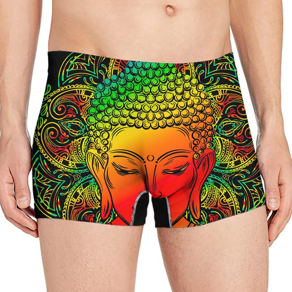 Reggae Buddha Print Men's Boxer Briefs