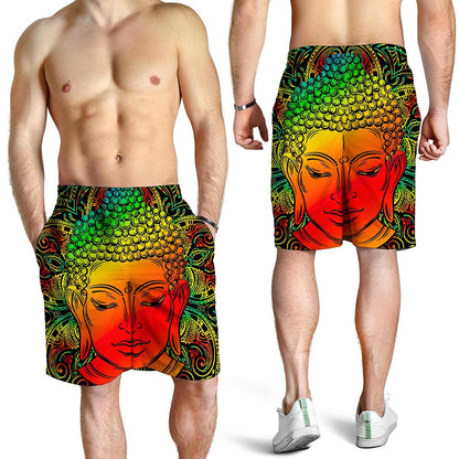 Reggae Buddha Print Men's Shorts