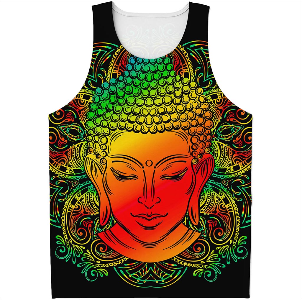 Reggae Buddha Print Men's Tank Top