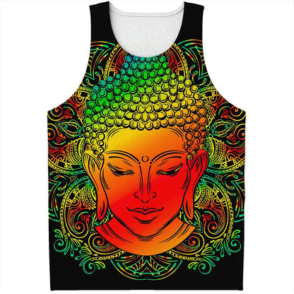 Reggae Buddha Print Men's Tank Top