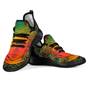 Reggae Buddha Print Mesh Knit Shoes GearFrost