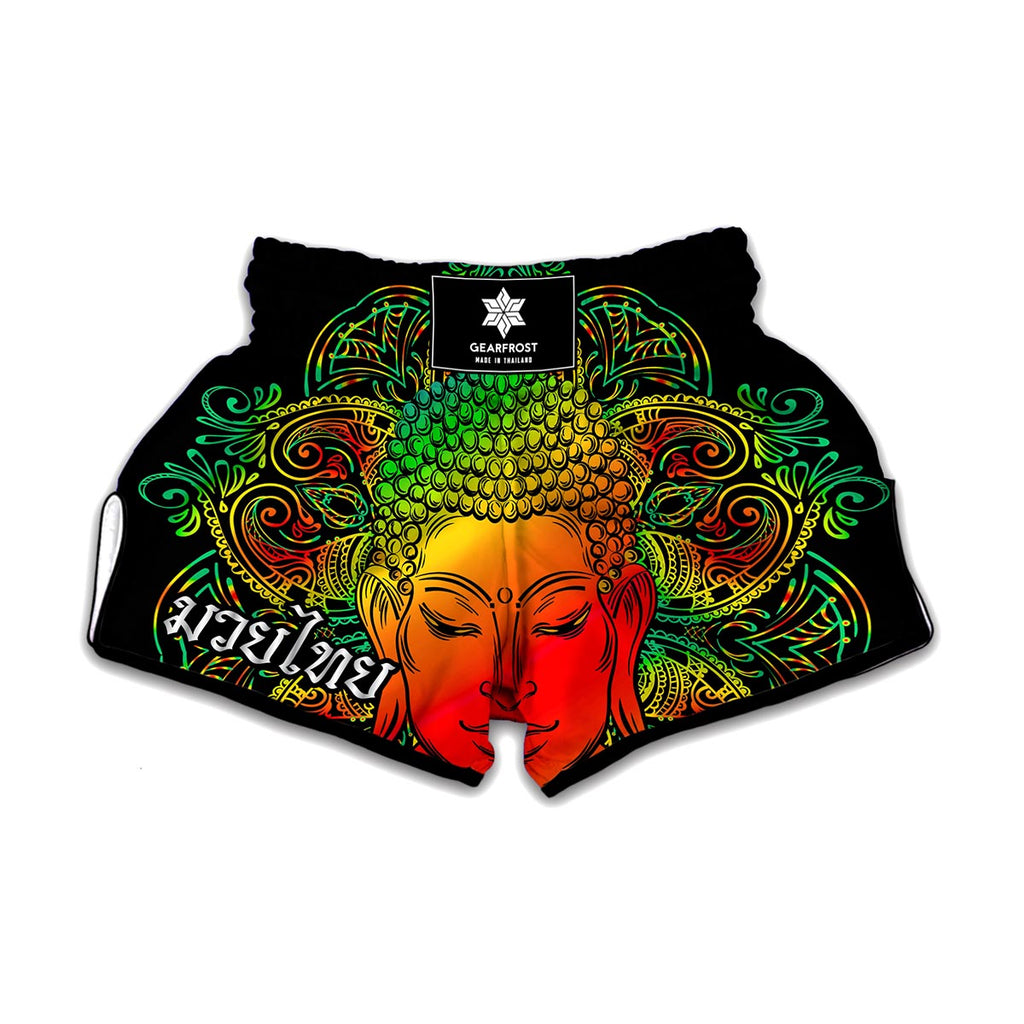 Reggae Buddha Print Muay Thai Boxing Shorts