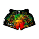 Reggae Buddha Print Muay Thai Boxing Shorts