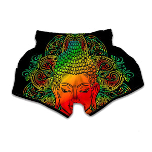 Reggae Buddha Print Muay Thai Boxing Shorts