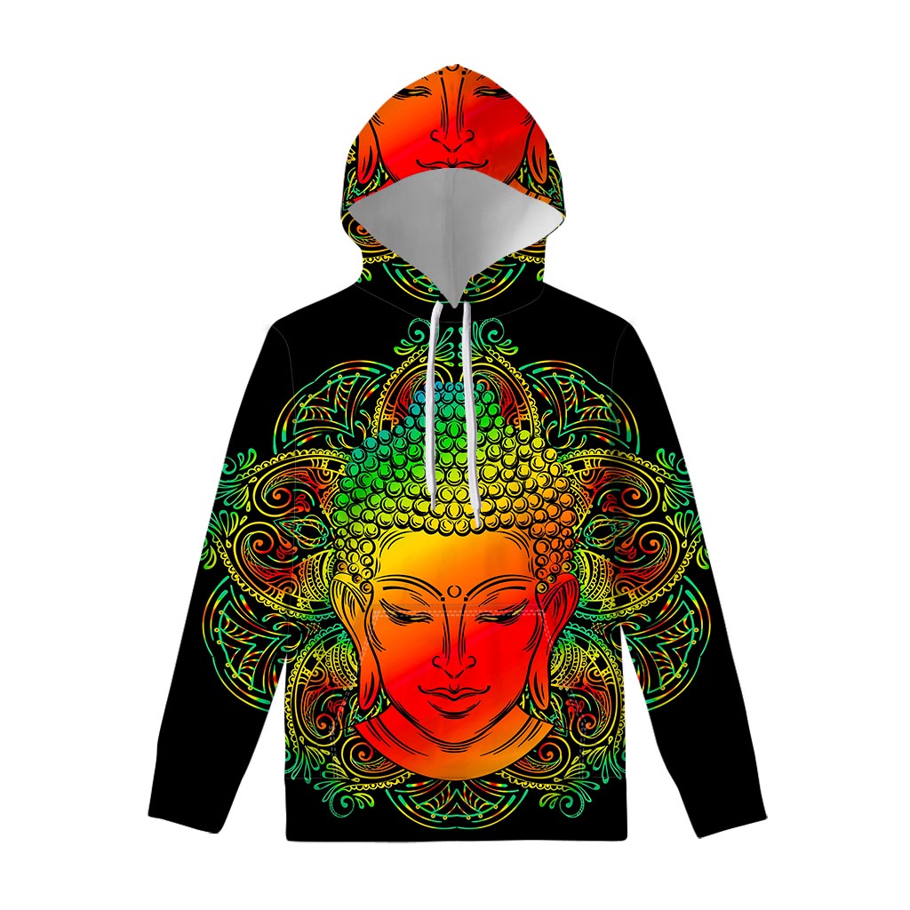 Reggae Buddha Print Pullover Hoodie