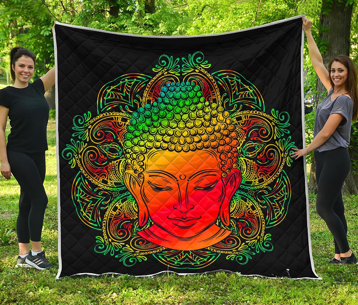 Reggae Buddha Print Quilt
