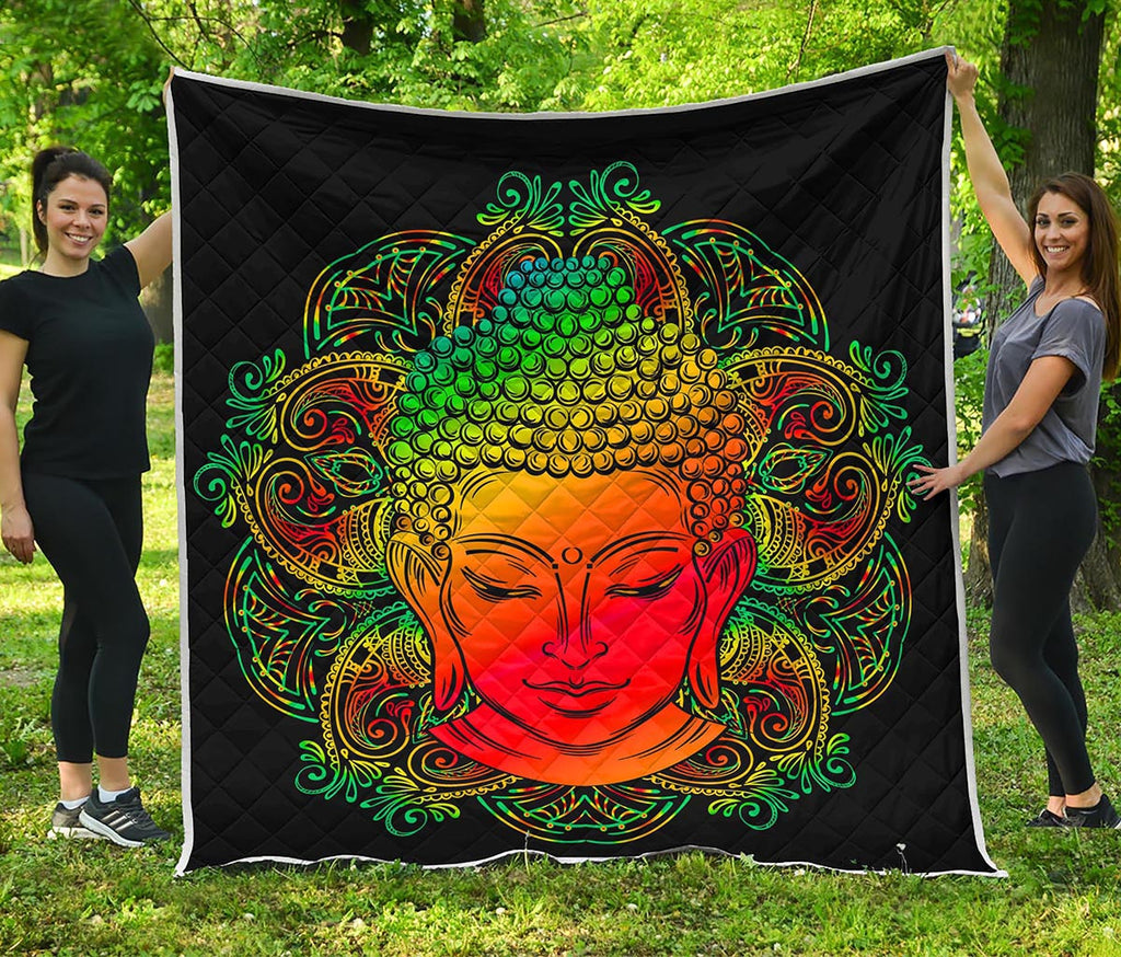 Reggae Buddha Print Quilt