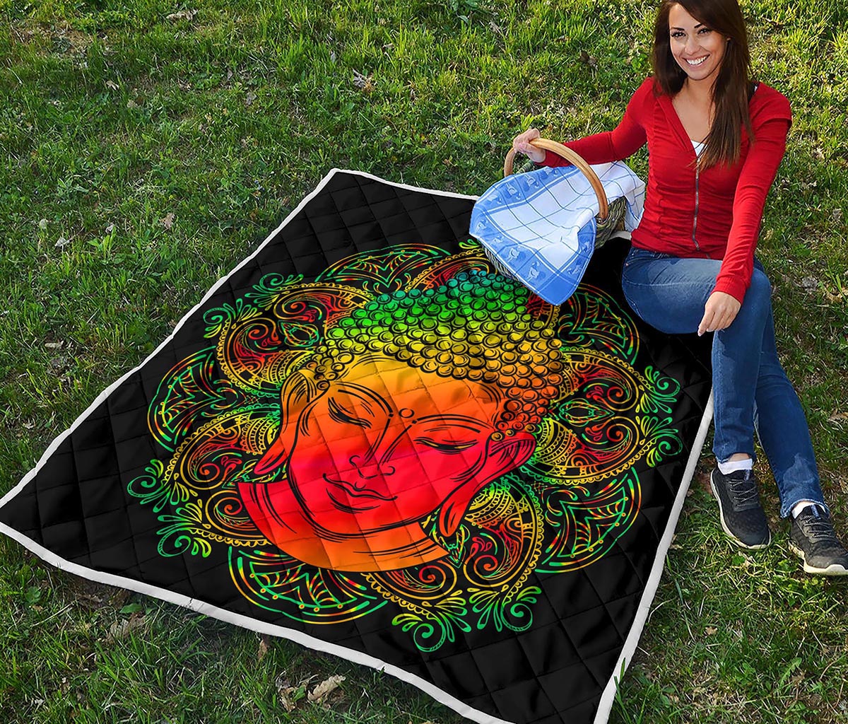 Reggae Buddha Print Quilt