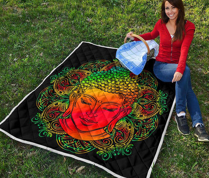 Reggae Buddha Print Quilt