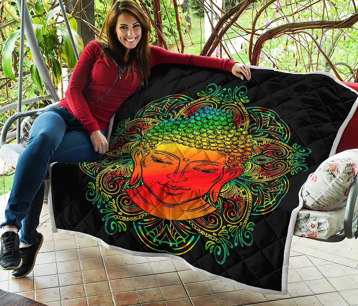 Reggae Buddha Print Quilt