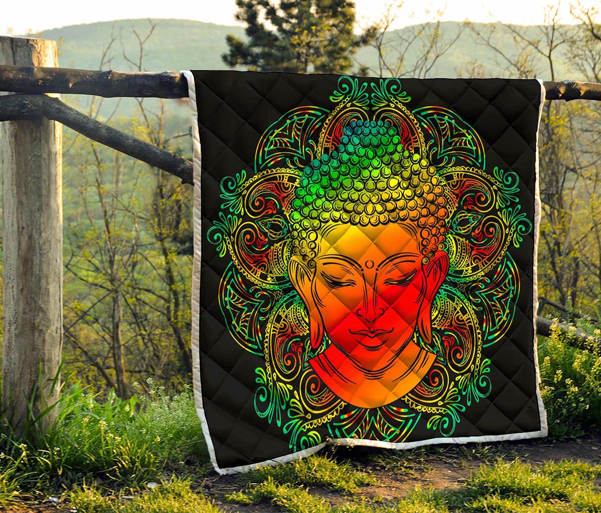 Reggae Buddha Print Quilt
