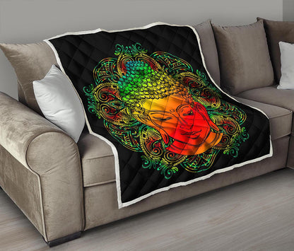 Reggae Buddha Print Quilt