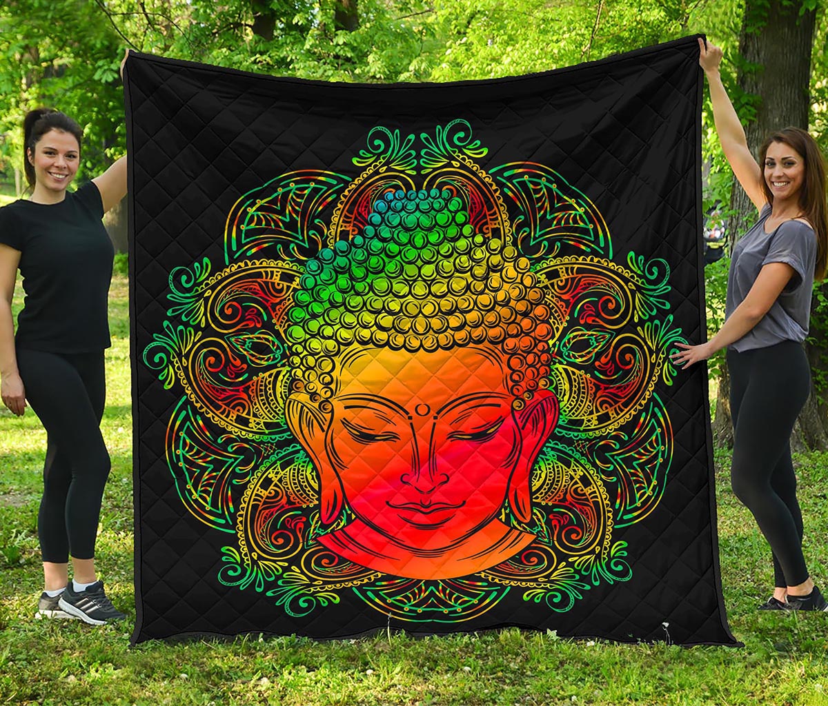 Reggae Buddha Print Quilt