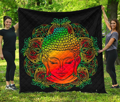 Reggae Buddha Print Quilt