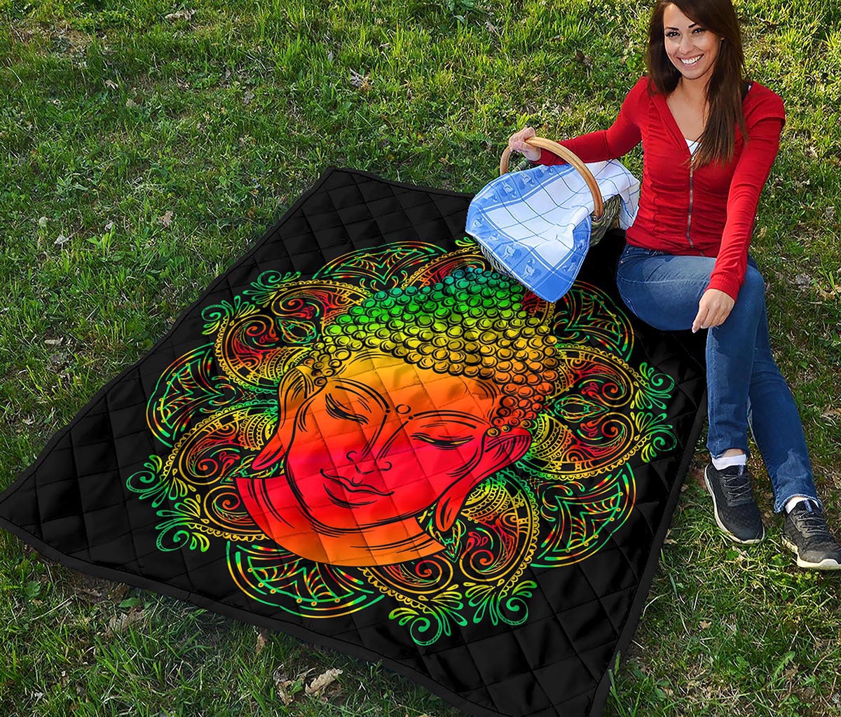 Reggae Buddha Print Quilt