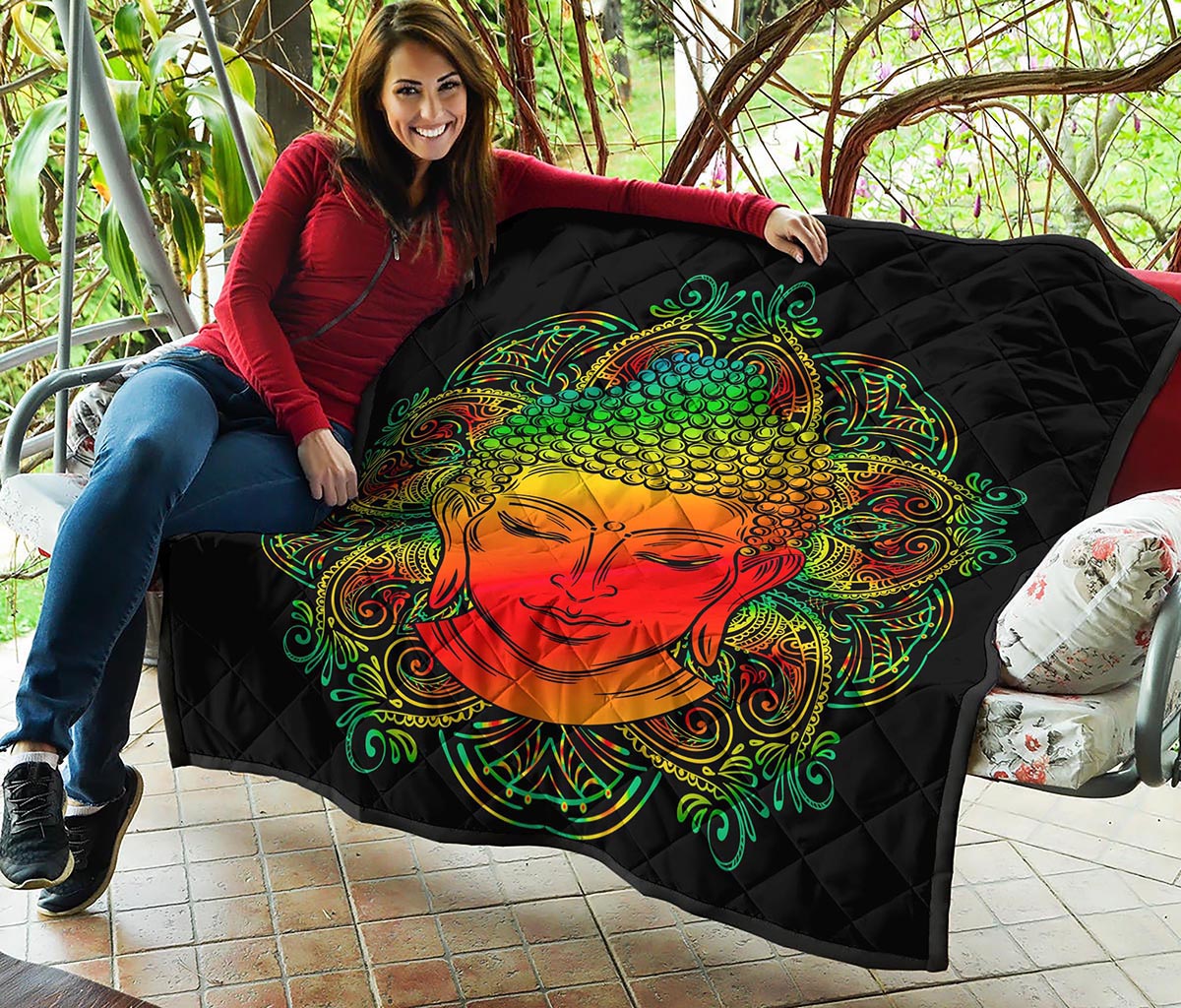 Reggae Buddha Print Quilt