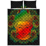 Reggae Buddha Print Quilt Bed Set